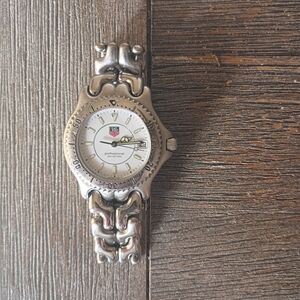 TAG Heuer Silver Smartwatch with White Dial